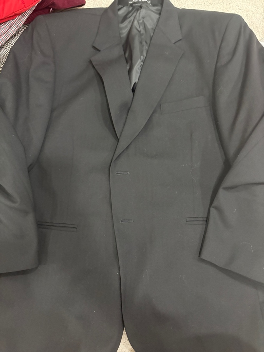 Men's Black Single-Breasted Notch Lapel Blazer